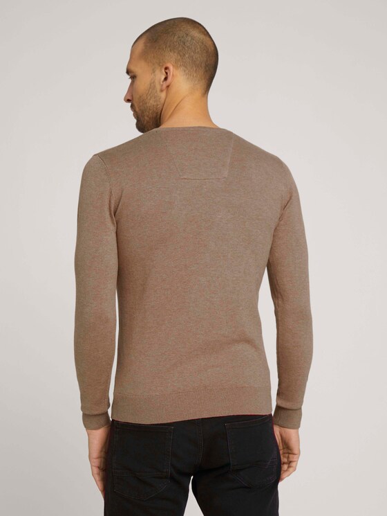 Basic Strickpullover - Männer - active tabacco melange Basic Strickpullover - Männer - active tabacco melange - 2 - TOM TAILOR