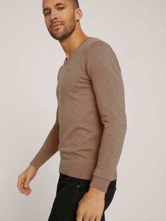 Basic Strickpullover - Männer - active tabacco melange Basic Strickpullover - Männer - active tabacco melange - 5 - TOM TAILOR
