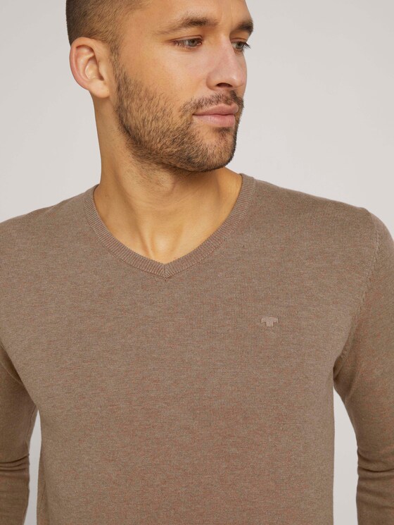 Basic Strickpullover - Männer - active tabacco melange Basic Strickpullover - Männer - active tabacco melange - 9 - TOM TAILOR