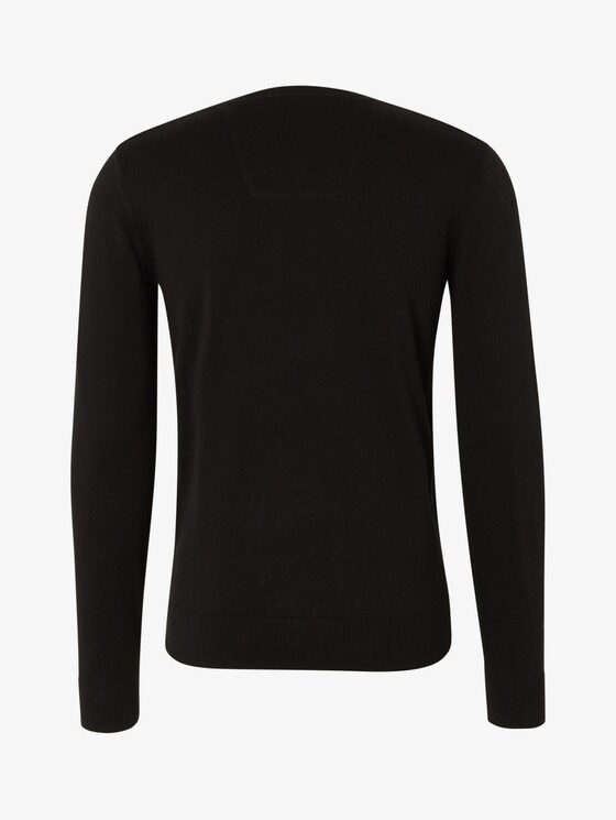 Basic Strickpullover - Männer - Black Basic Strickpullover - Männer - Black - 8 - TOM TAILOR