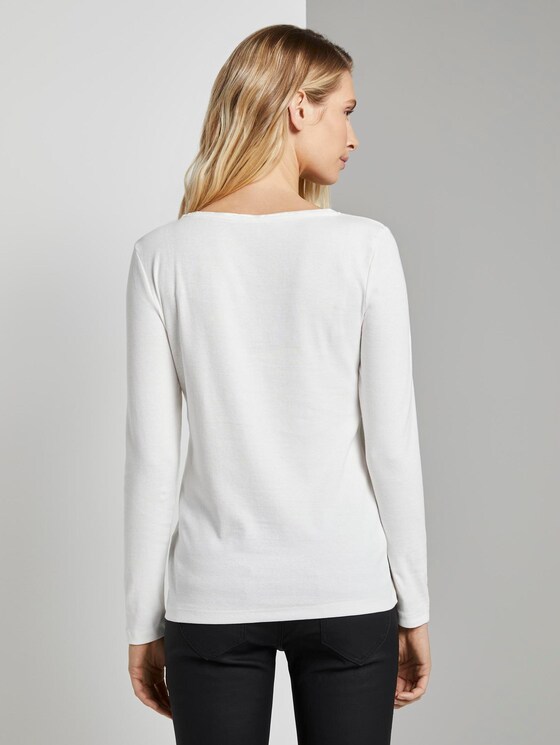 Basic Langarmshirt - Frauen - Whisper White Basic Langarmshirt - Frauen - Whisper White - 2 - TOM TAILOR