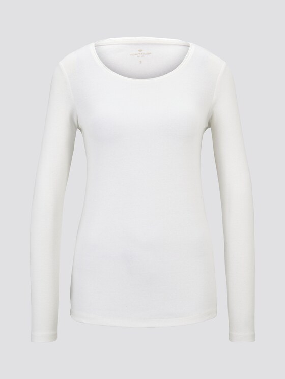 Basic Langarmshirt - Frauen - Whisper White Basic Langarmshirt - Frauen - Whisper White - 7 - TOM TAILOR