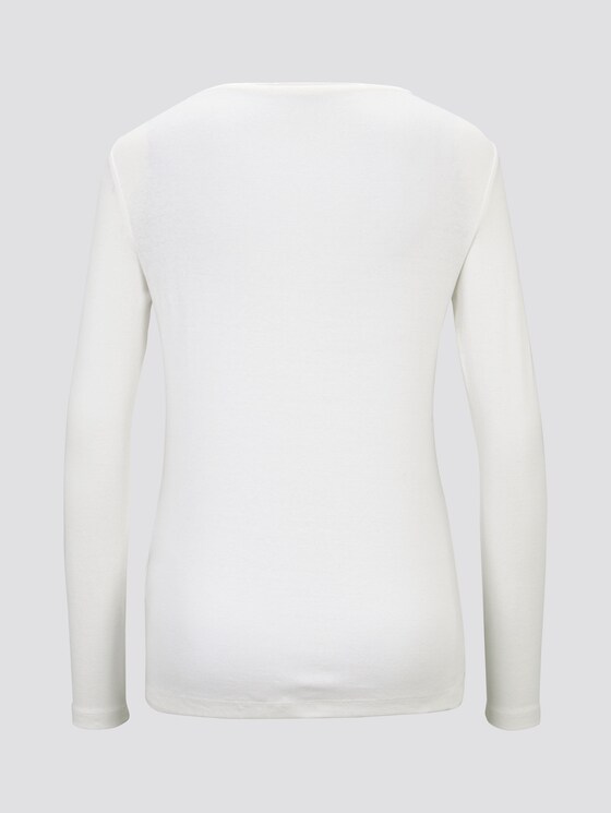 Basic Langarmshirt - Frauen - Whisper White Basic Langarmshirt - Frauen - Whisper White - 8 - TOM TAILOR