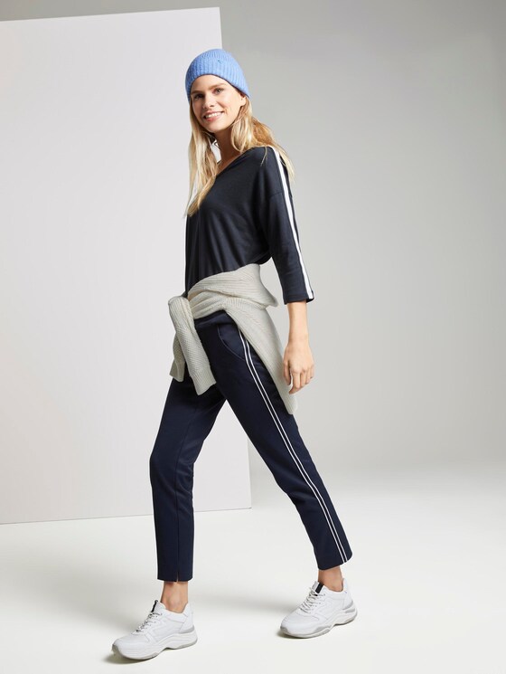 Shirt met tape detail - Vrouwen - Sky Captain Blue Shirt met tape detail - Vrouwen - Sky Captain Blue - 3 - TOM TAILOR
