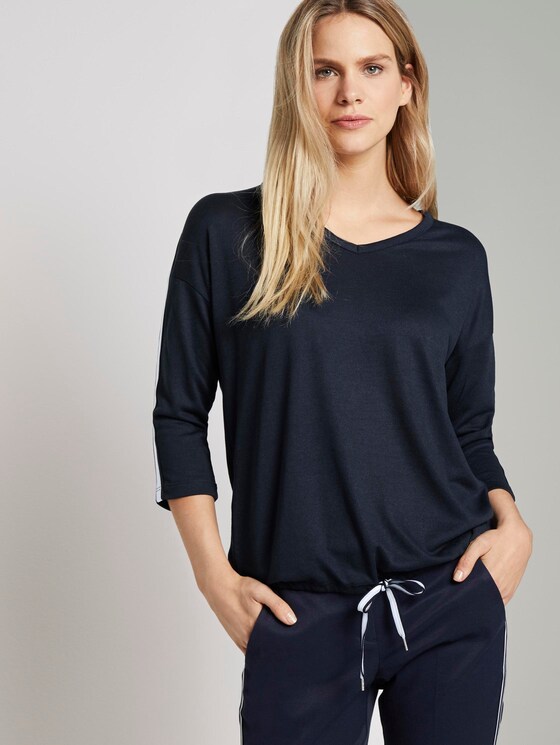 Shirt met tape detail - Vrouwen - Sky Captain Blue Shirt met tape detail - Vrouwen - Sky Captain Blue - 5 - TOM TAILOR