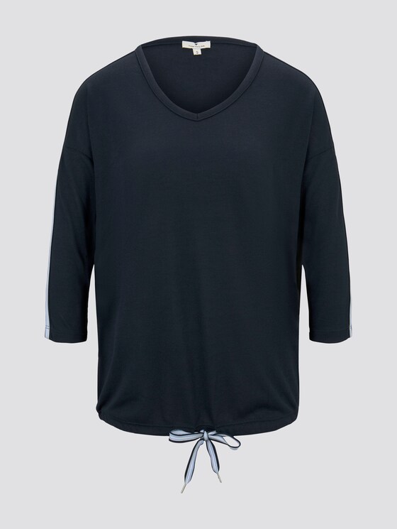 Shirt met tape detail - Vrouwen - Sky Captain Blue Shirt met tape detail - Vrouwen - Sky Captain Blue - 7 - TOM TAILOR