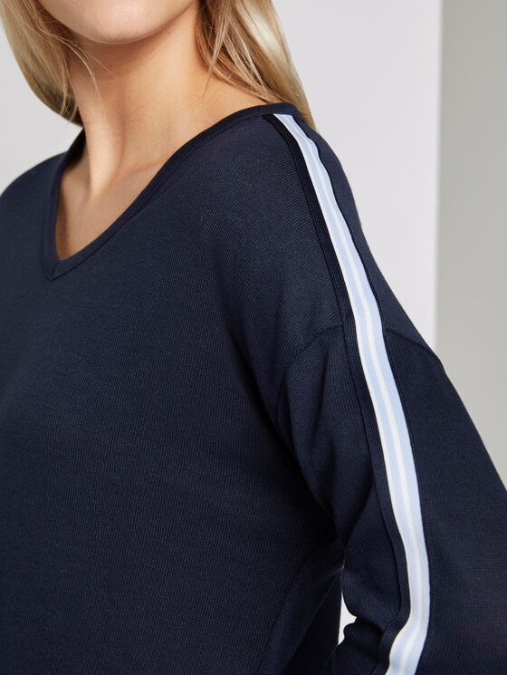 Shirt met tape detail - Vrouwen - Sky Captain Blue Shirt met tape detail - Vrouwen - Sky Captain Blue - 9 - TOM TAILOR