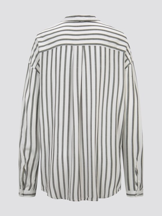 Blouse met tape detail - Vrouwen - offwhite grey stripe Blouse met tape detail - Vrouwen - offwhite grey stripe - 8 - TOM TAILOR