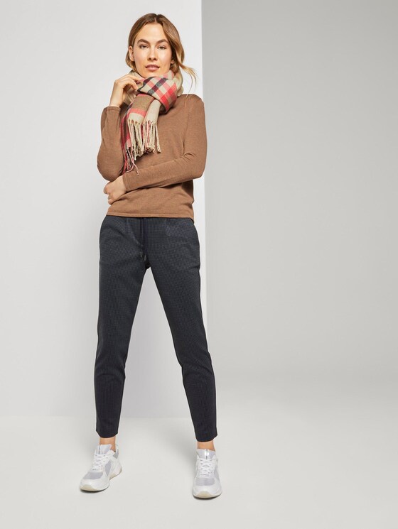 Pullover mit V-Ausschnitt - Frauen - Hay Beige Non-Solid Pullover mit V-Ausschnitt - Frauen - Hay Beige Non-Solid - 3 - TOM TAILOR