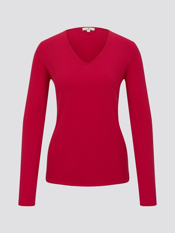 Pullover mit V-Ausschnitt - Frauen - dawn pink Pullover mit V-Ausschnitt - Frauen - dawn pink - 7 - TOM TAILOR
