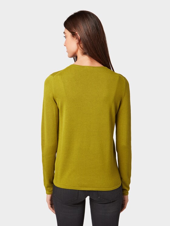 Pullover mit V-Ausschnitt - Frauen - wood green Pullover mit V-Ausschnitt - Frauen - wood green - 2 - TOM TAILOR