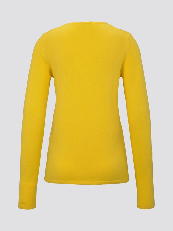 Pullover mit V-Ausschnitt - Frauen - jasmine yellow Pullover mit V-Ausschnitt - Frauen - jasmine yellow - 8 - TOM TAILOR