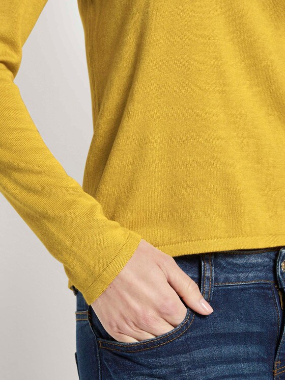 Jumper with V-neckline - Women - california sand melange Jumper with V-neckline - Women - california sand melange - 9 - TOM TAILOR