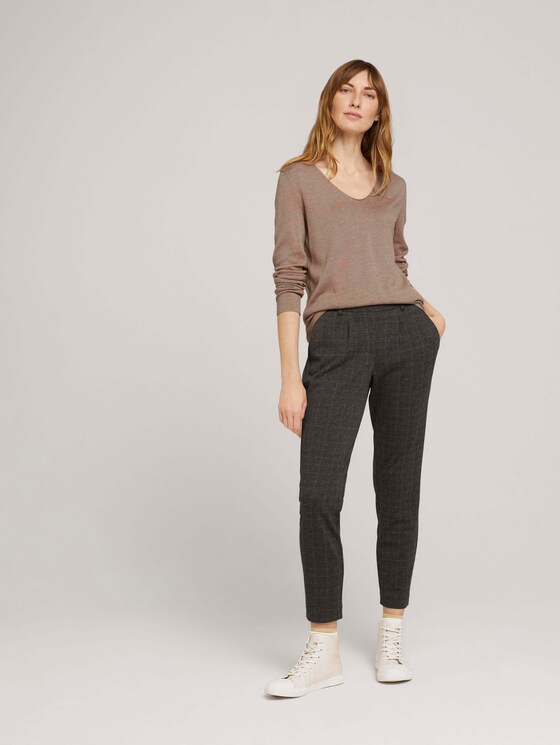 Jumper with V-neckline - Women - french clay beige melange Jumper with V-neckline - Women - french clay beige melange - 3 - TOM TAILOR