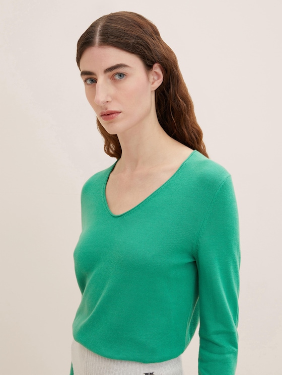 Pullover mit V-Ausschnitt
