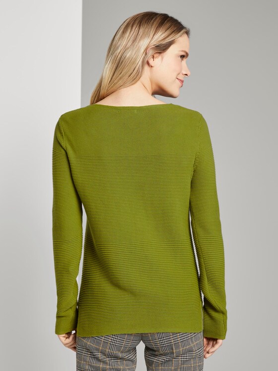 Trui met gebreid patroon - Vrouwen - wood green Trui met gebreid patroon - Vrouwen - wood green - 2 - TOM TAILOR