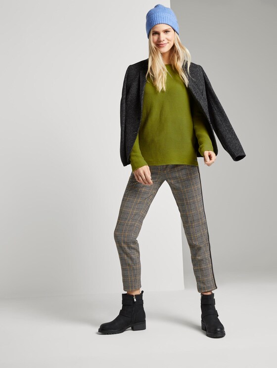 Trui met gebreid patroon - Vrouwen - wood green Trui met gebreid patroon - Vrouwen - wood green - 3 - TOM TAILOR