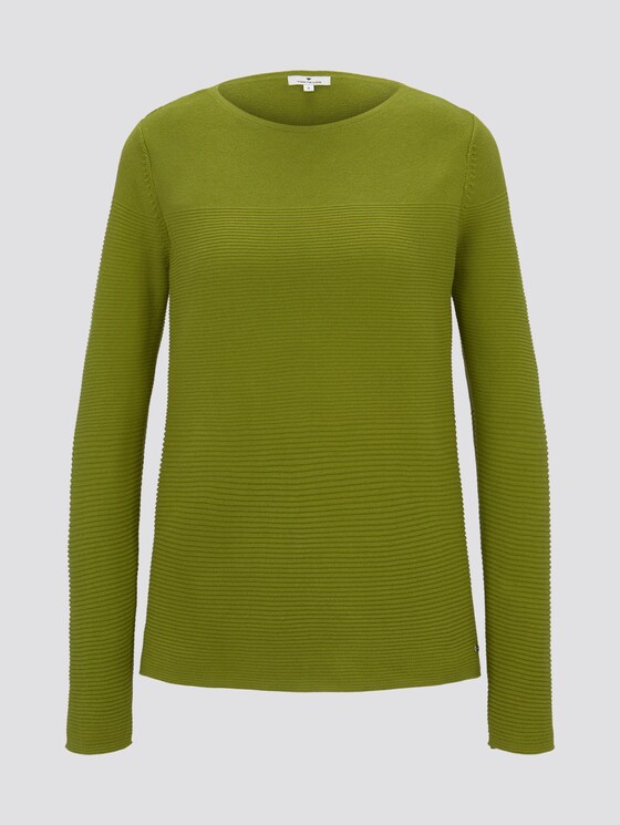 Trui met gebreid patroon - Vrouwen - wood green Trui met gebreid patroon - Vrouwen - wood green - 7 - TOM TAILOR