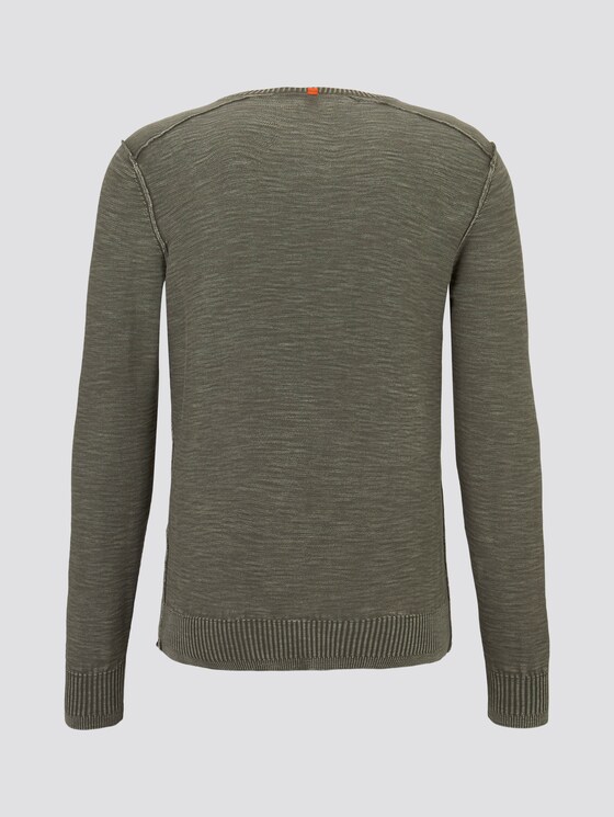 Sweater im washed-look - Männer - Mud Olive Sweater im washed-look - Männer - Mud Olive - 8 - TOM TAILOR