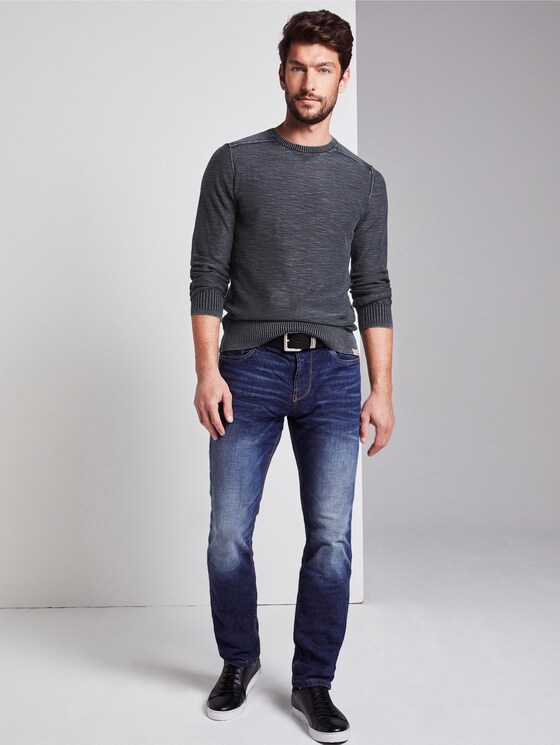 Sweater in washed-look - Mannen - Sky Captain Blue Sweater in washed-look - Mannen - Sky Captain Blue - 3 - TOM TAILOR