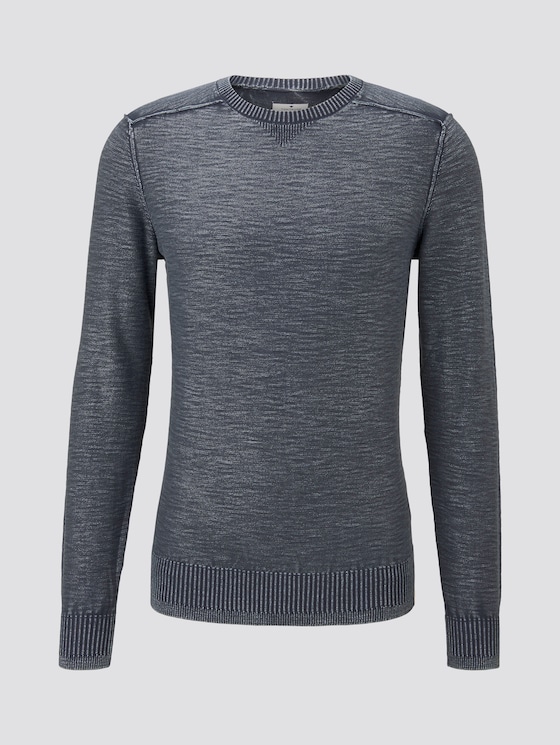 Sweater in washed-look - Mannen - Sky Captain Blue Sweater in washed-look - Mannen - Sky Captain Blue - 7 - TOM TAILOR