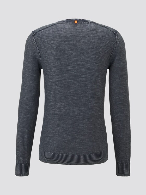 Sweater in washed-look - Mannen - Sky Captain Blue Sweater in washed-look - Mannen - Sky Captain Blue - 8 - TOM TAILOR