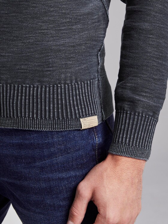 Sweater in washed-look - Mannen - Sky Captain Blue Sweater in washed-look - Mannen - Sky Captain Blue - 9 - TOM TAILOR