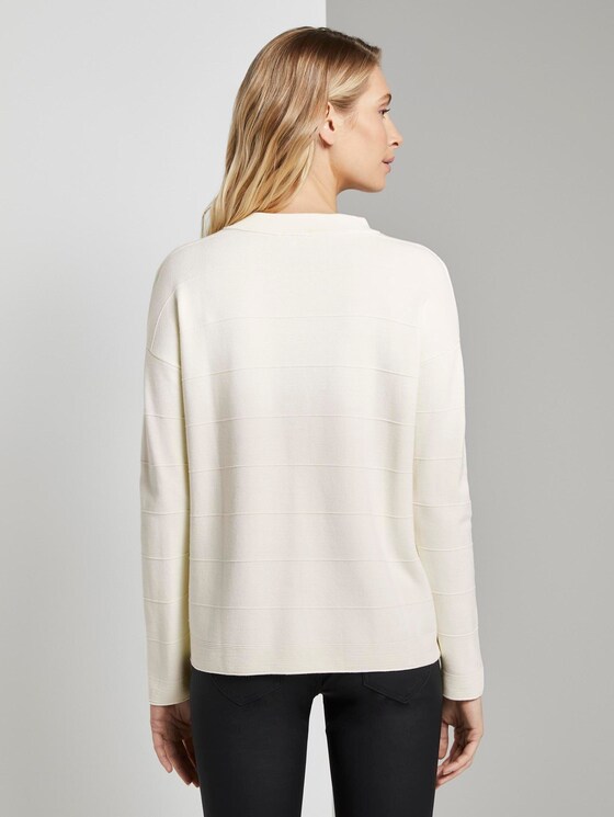 Pullover mit Strickmuster - Frauen - Whisper White Pullover mit Strickmuster - Frauen - Whisper White - 2 - TOM TAILOR