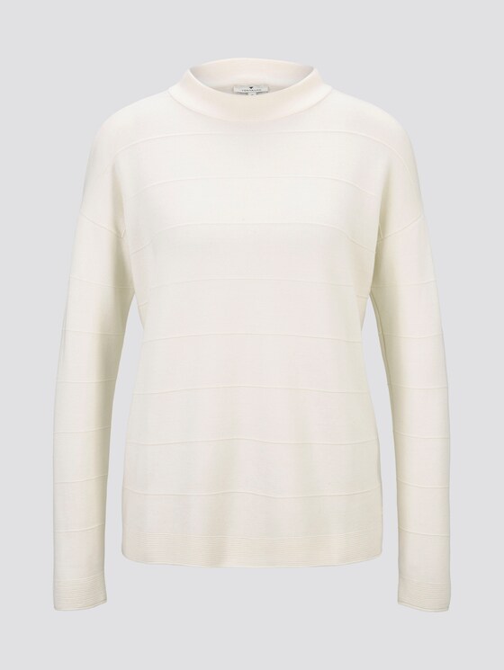Pullover mit Strickmuster - Frauen - Whisper White Pullover mit Strickmuster - Frauen - Whisper White - 7 - TOM TAILOR