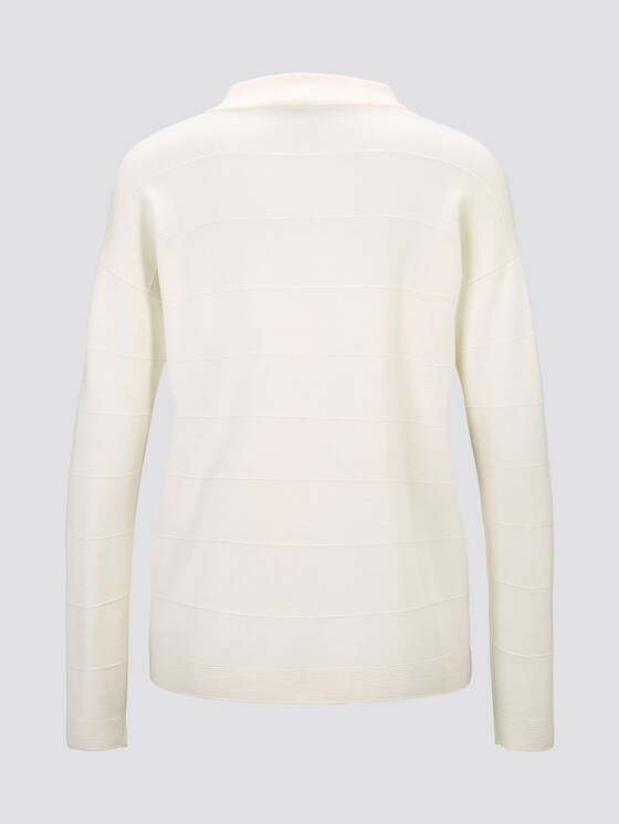Pullover mit Strickmuster - Frauen - Whisper White Pullover mit Strickmuster - Frauen - Whisper White - 8 - TOM TAILOR