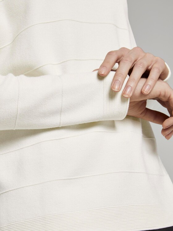 Pullover mit Strickmuster - Frauen - Whisper White Pullover mit Strickmuster - Frauen - Whisper White - 9 - TOM TAILOR