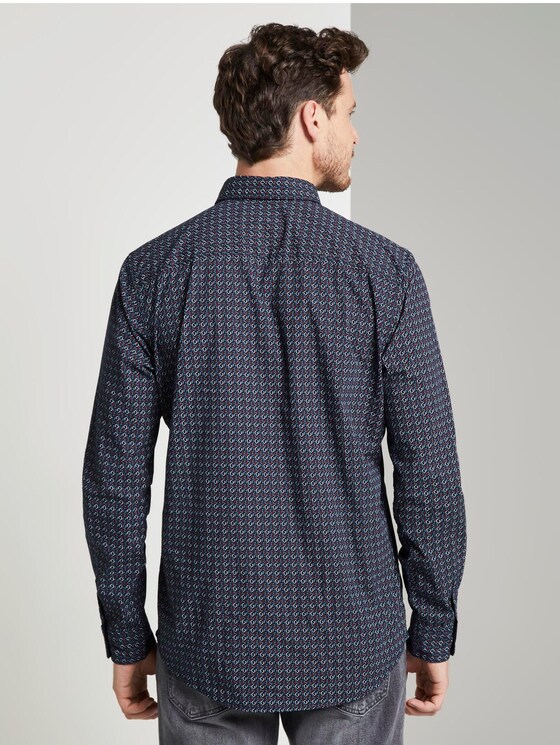 Gemustertes Hemd - Männer - navy red geometrical design Gemustertes Hemd - Männer - navy red geometrical design - 2 - TOM TAILOR
