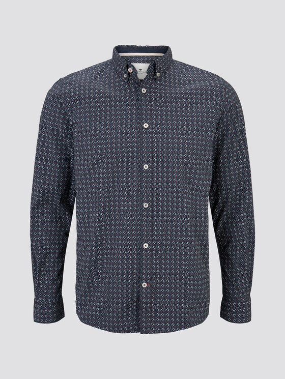 Gemustertes Hemd - Männer - navy red geometrical design Gemustertes Hemd - Männer - navy red geometrical design - 7 - TOM TAILOR