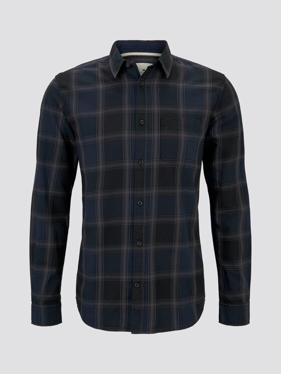 Kariertes Hemd - Männer - black navy big check Kariertes Hemd - Männer - black navy big check - 7 - TOM TAILOR