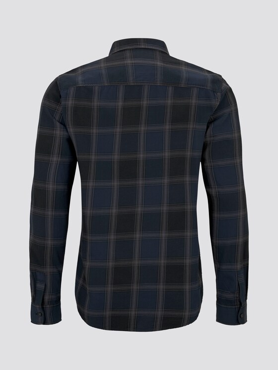 Kariertes Hemd - Männer - black navy big check Kariertes Hemd - Männer - black navy big check - 8 - TOM TAILOR