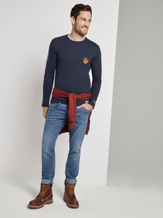 Kylin: Langarmshirt mit Print - Männer - Sky Captain Blue Kylin: Langarmshirt mit Print - Männer - Sky Captain Blue - 3 - TOM TAILOR