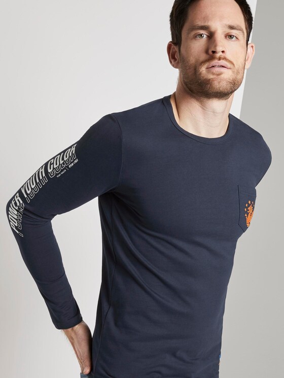 Kylin: Langarmshirt mit Print - Männer - Sky Captain Blue Kylin: Langarmshirt mit Print - Männer - Sky Captain Blue - 5 - TOM TAILOR