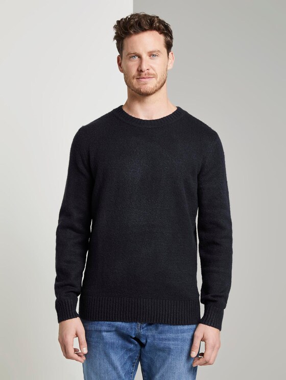 Schlichter Strickpullover - Männer - Sky Captain Blue Schlichter Strickpullover - Männer - Sky Captain Blue - 1 - TOM TAILOR
