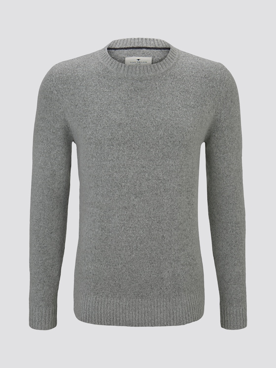Gebreide trui met wol - Mannen - Grey Heather Melange Gebreide trui met wol - Mannen - Grey Heather Melange - 7 - TOM TAILOR