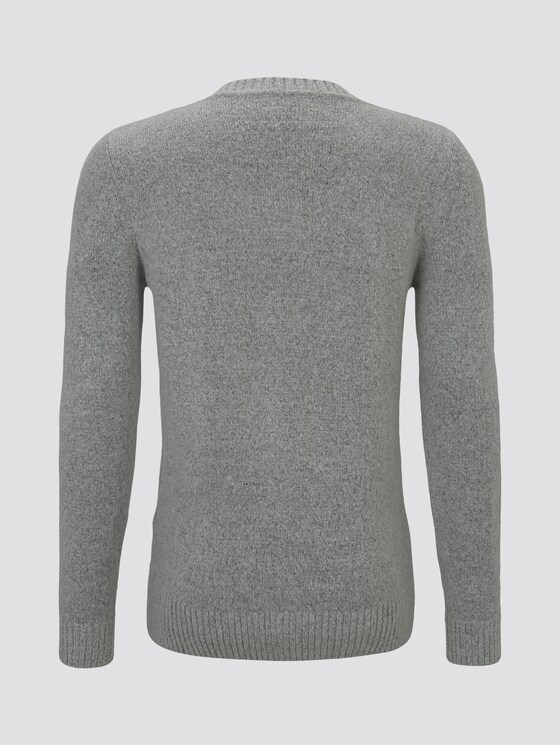 Gebreide trui met wol - Mannen - Grey Heather Melange Gebreide trui met wol - Mannen - Grey Heather Melange - 8 - TOM TAILOR