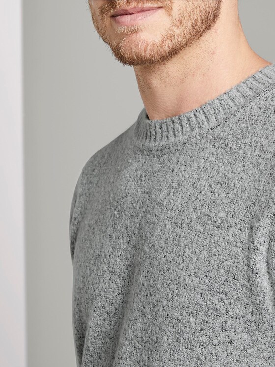Gebreide trui met wol - Mannen - Grey Heather Melange Gebreide trui met wol - Mannen - Grey Heather Melange - 9 - TOM TAILOR