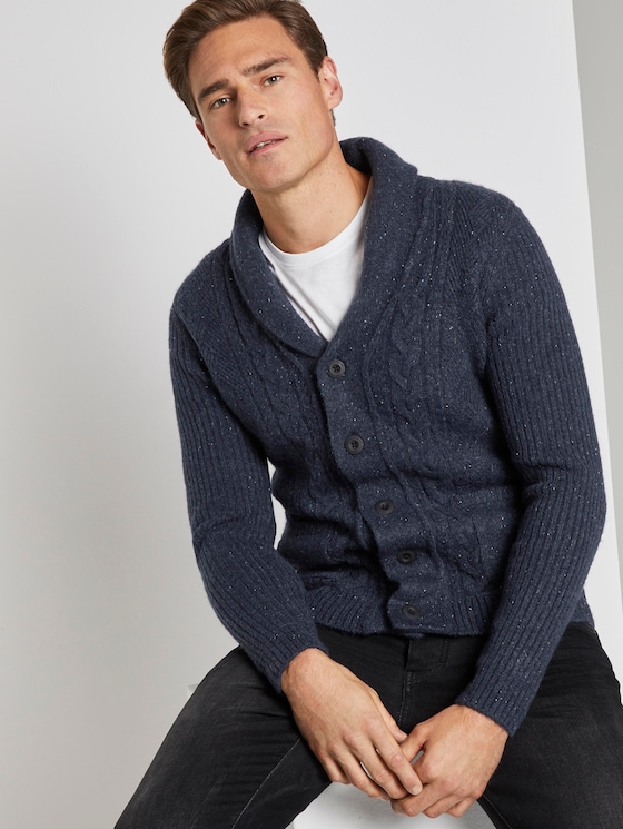 Gebreid jack met structuurmix - Mannen - blue nep yarn Gebreid jack met structuurmix - Mannen - blue nep yarn - 5 - TOM TAILOR