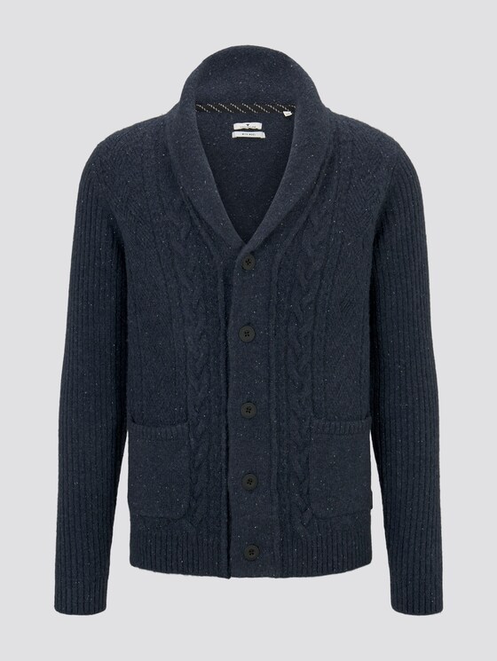 Gebreid jack met structuurmix - Mannen - blue nep yarn Gebreid jack met structuurmix - Mannen - blue nep yarn - 7 - TOM TAILOR