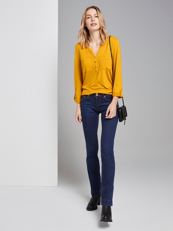 Shirt mit Henley-Ausschnitt - Frauen - Merigold Yellow Shirt mit Henley-Ausschnitt - Frauen - Merigold Yellow - 3 - TOM TAILOR