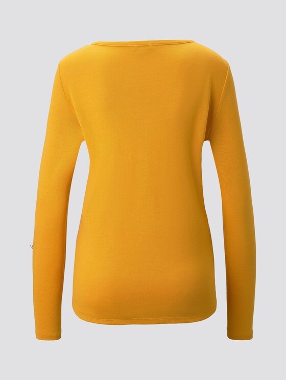 Shirt mit Henley-Ausschnitt - Frauen - Merigold Yellow Shirt mit Henley-Ausschnitt - Frauen - Merigold Yellow - 8 - TOM TAILOR