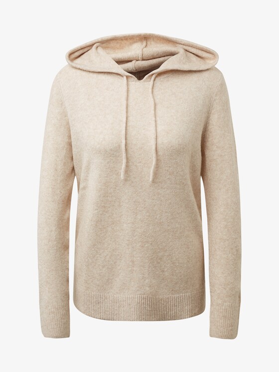 Hoody with drawstring - Women - Light Grey Melange Hoody with drawstring - Women - Light Grey Melange - 7 - TOM TAILOR