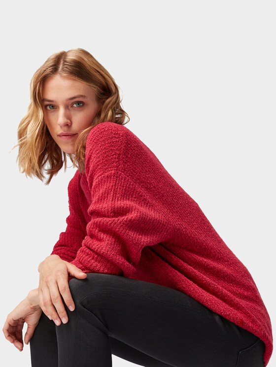 Pullover in Rippoptik - Frauen - dawn pink melange Pullover in Rippoptik - Frauen - dawn pink melange - 5 - TOM TAILOR