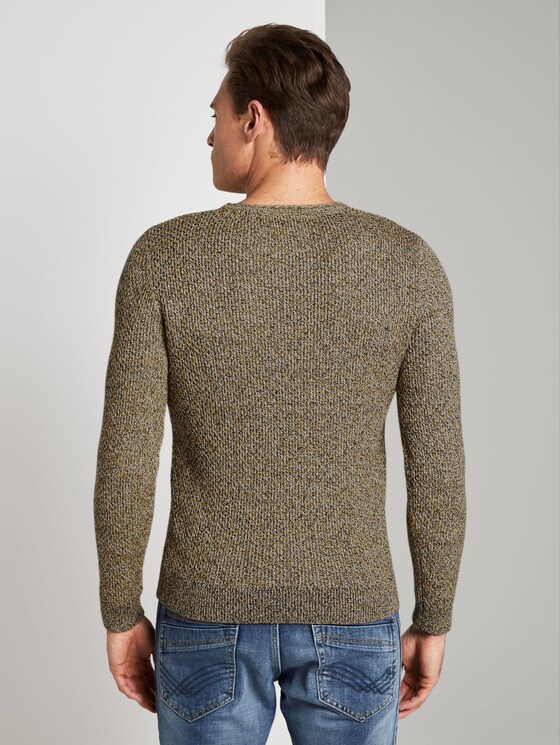 Strukturierter Pullover - Männer - navy mouline structure Strukturierter Pullover - Männer - navy mouline structure - 2 - TOM TAILOR