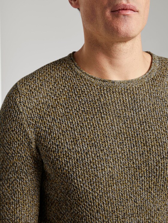 Strukturierter Pullover - Männer - navy mouline structure Strukturierter Pullover - Männer - navy mouline structure - 9 - TOM TAILOR