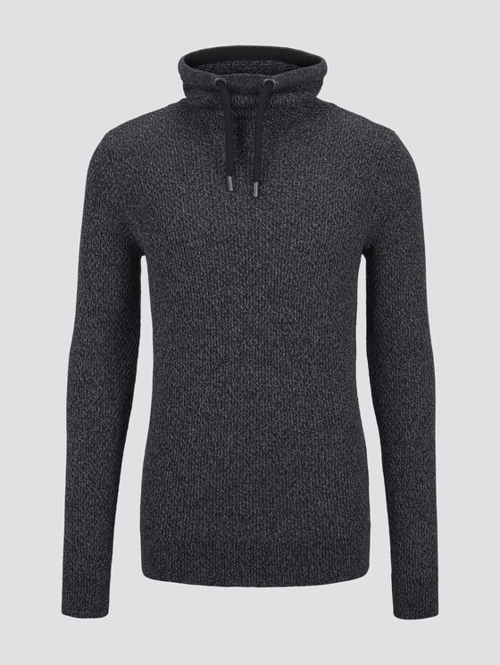 Strukturierter Hoodie - Männer - black mouline structure Strukturierter Hoodie - Männer - black mouline structure - 7 - TOM TAILOR